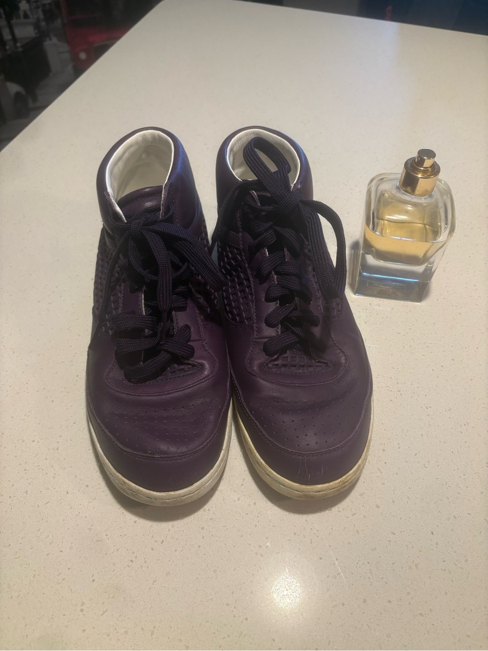 Dolce & Gabbana Purple High-Top Sneakers